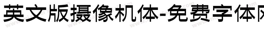 英文版摄像机体字体转换