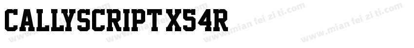Callyscript-x54r字体转换