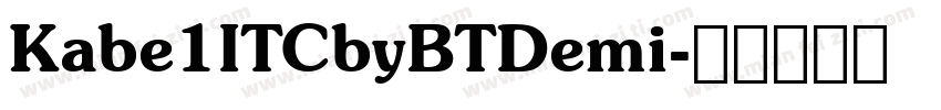 Kabe1ITCbyBTDemi字体转换