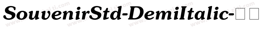 SouvenirStd-DemiItalic字体转换