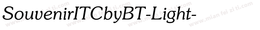 SouvenirITCbyBT-Light字体转换