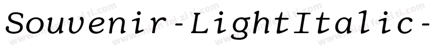 Souvenir-LightItalic字体转换