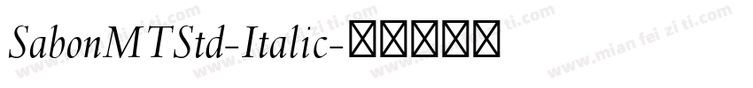 SabonMTStd-Italic字体转换