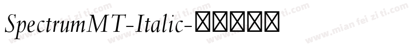 SpectrumMT-Italic字体转换