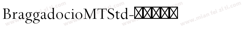 BraggadocioMTStd字体转换
