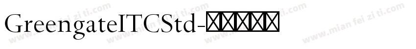 GreengateITCStd字体转换
