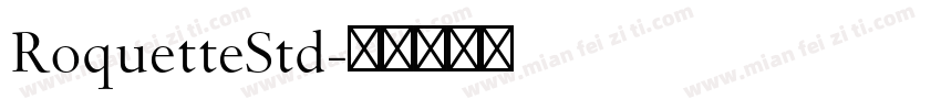 RoquetteStd字体转换