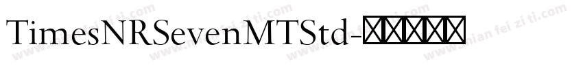 TimesNRSevenMTStd字体转换