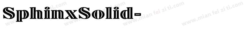 SphinxSolid字体转换