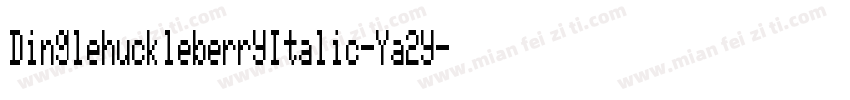 DinglehuckleberryItalic-Ya2y字体转换