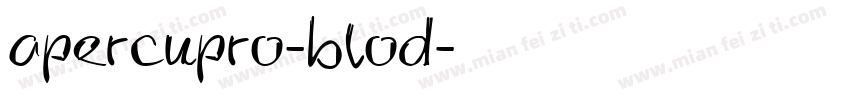 apercupro-blod字体转换