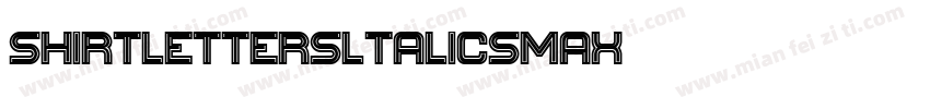 ShirtLettersltalicsMax字体转换