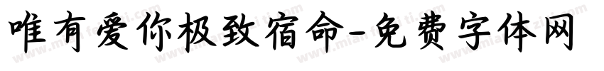 唯有爱你极致宿命字体转换