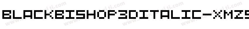 BlackBishop3DItalic-xmz5字体转换