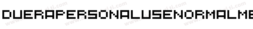 DueraPersonalUseNormalMedium-xpr5字体转换