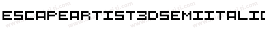 EscapeArtist3DSemiItalic-axYL5字体转换