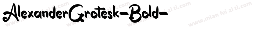 AlexanderGrotesk-Bold字体转换