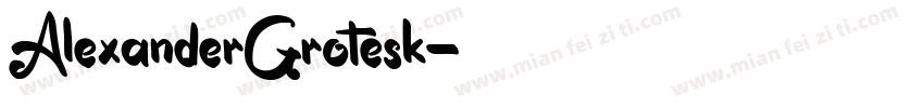 AlexanderGrotesk字体转换