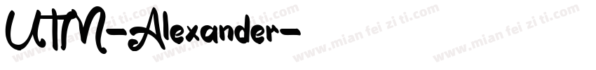 UTM-Alexander字体转换