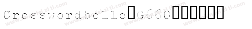 Crosswordbelle-G66O字体转换