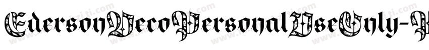 EdersonDecoPersonalUseOnly-PY2B字体转换