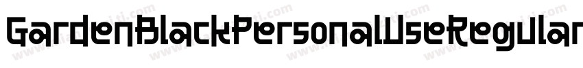 GardenBlackPersonalUseRegular-dY47字体转换
