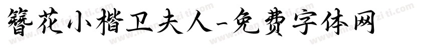 簪花小楷卫夫人字体转换