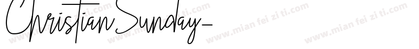 ChristianSunday字体转换