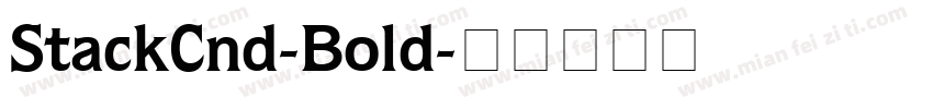 StackCnd-Bold字体转换