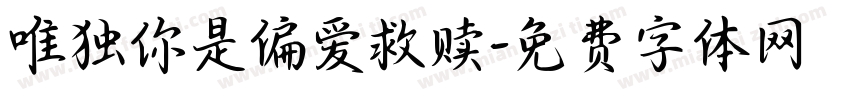 唯独你是偏爱救赎字体转换