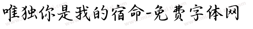 唯独你是我的宿命字体转换