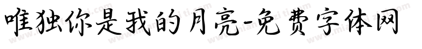 唯独你是我的月亮字体转换