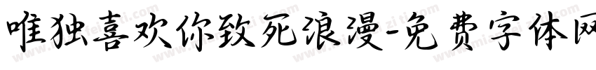 唯独喜欢你致死浪漫字体转换