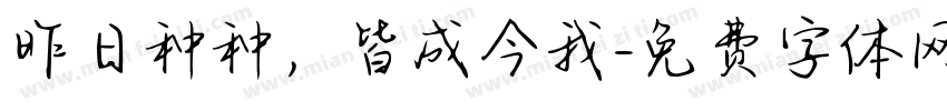 昨日种种，皆成今我字体转换