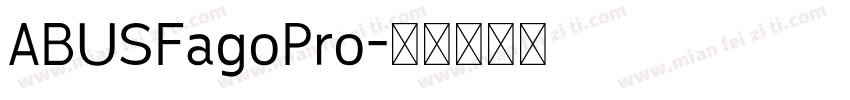 ABUSFagoPro字体转换
