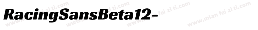 RacingSansBeta12字体转换