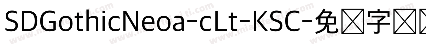 SDGothicNeoa-cLt-KSC字体转换