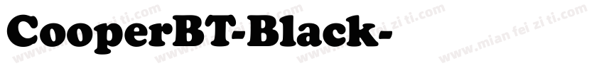 CooperBT-Black字体转换