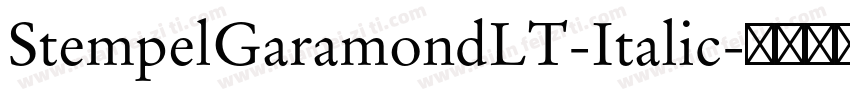 StempelGaramondLT-Italic字体转换