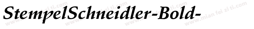 StempelSchneidler-Bold字体转换