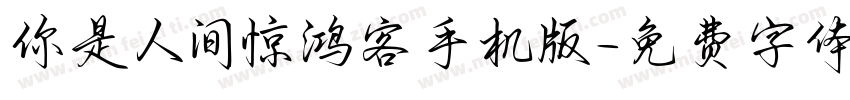 你是人间惊鸿客手机版字体转换