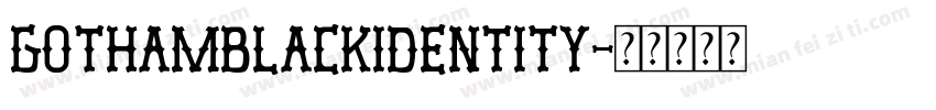 Gothamblackidentity字体转换