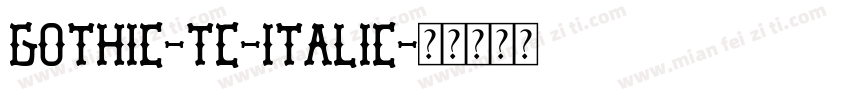 gothic-tc-italic字体转换