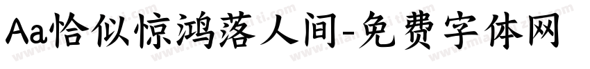 Aa恰似惊鸿落人间字体转换