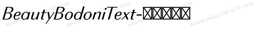 BeautyBodoniText字体转换