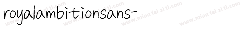 royalambitionsans字体转换