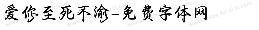 爱你至死不渝字体转换