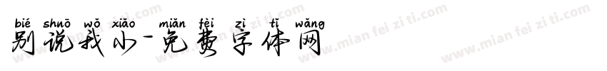 别说我小字体转换