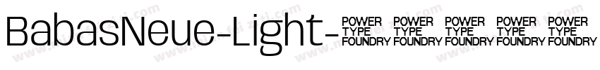 BabasNeue-Light字体转换