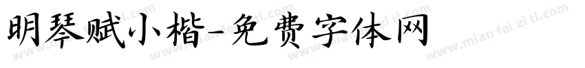 明琴赋小楷字体转换